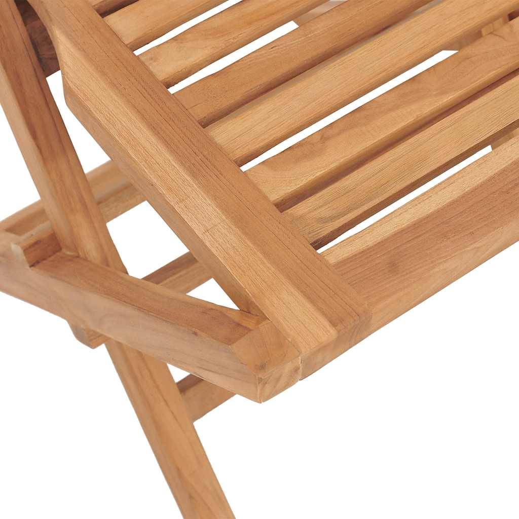 Vidaxl - Chaises de jardin pliantes lot de 2 47x63x90cm bois massif teck vidaXL 362755 - Image 4