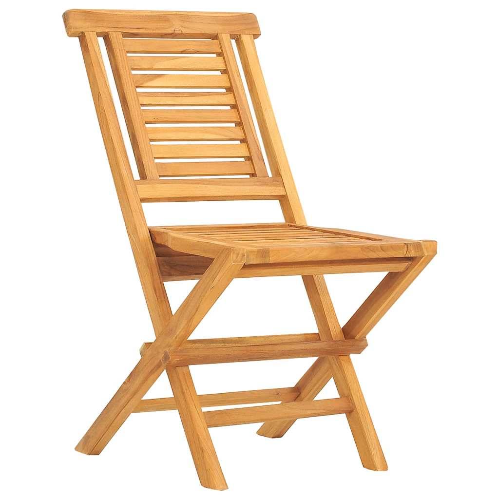 Vidaxl - Chaises de jardin pliantes lot de 2 47x63x90cm bois massif teck vidaXL 362755 - Image 8