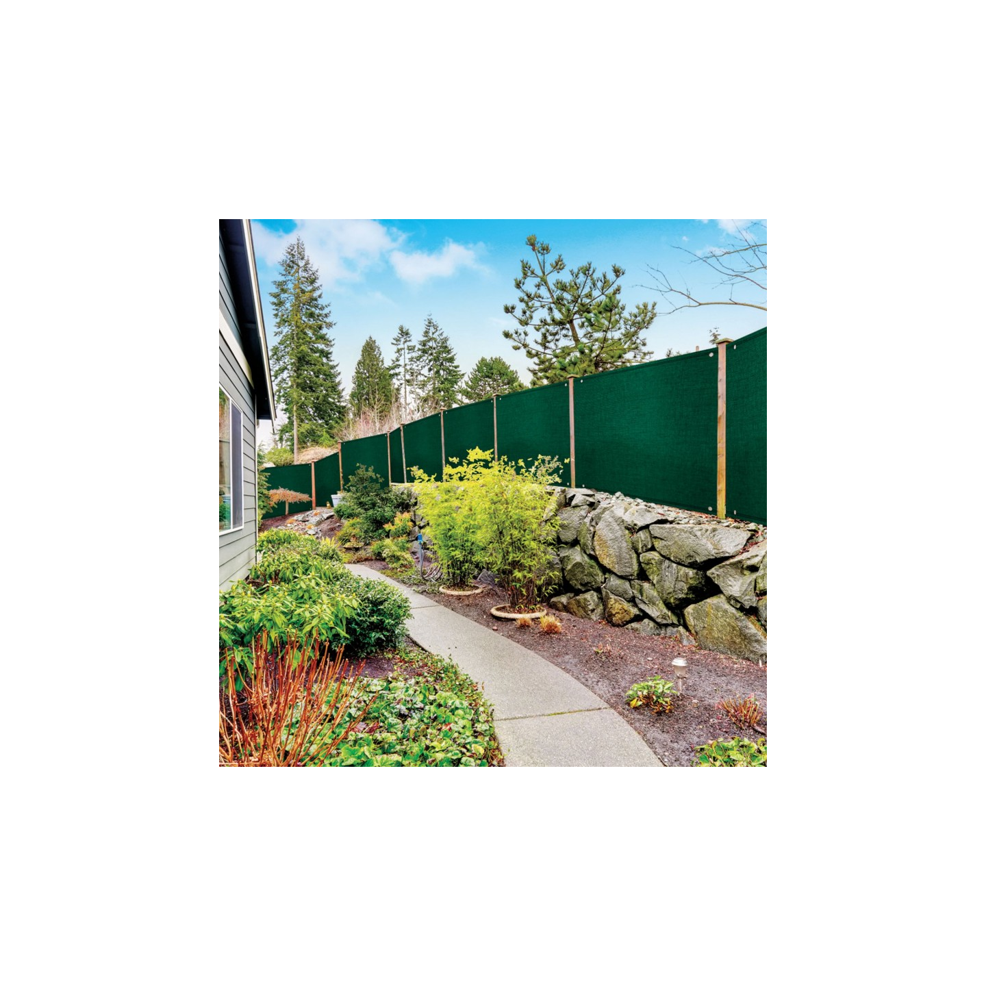 Brise vue renforcé 1 x 10 M vert 220 gr/m² luxe PRO - Image 4