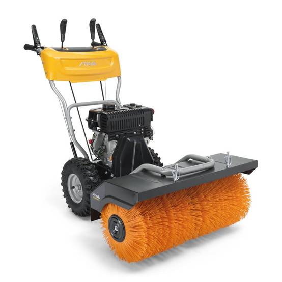 Stiga - Balayeuse thermique SWS 800 G, Moteur essence robuste, Largeur 80 cm, idéale pour grandes surfaces, feuilles et neige - STIGA - Image 1