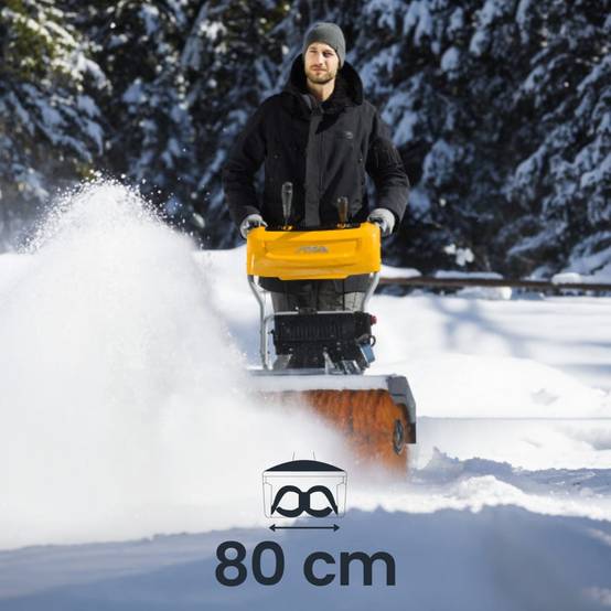 Stiga - Balayeuse thermique SWS 800 G, Moteur essence robuste, Largeur 80 cm, idéale pour grandes surfaces, feuilles et neige - STIGA - Image 4