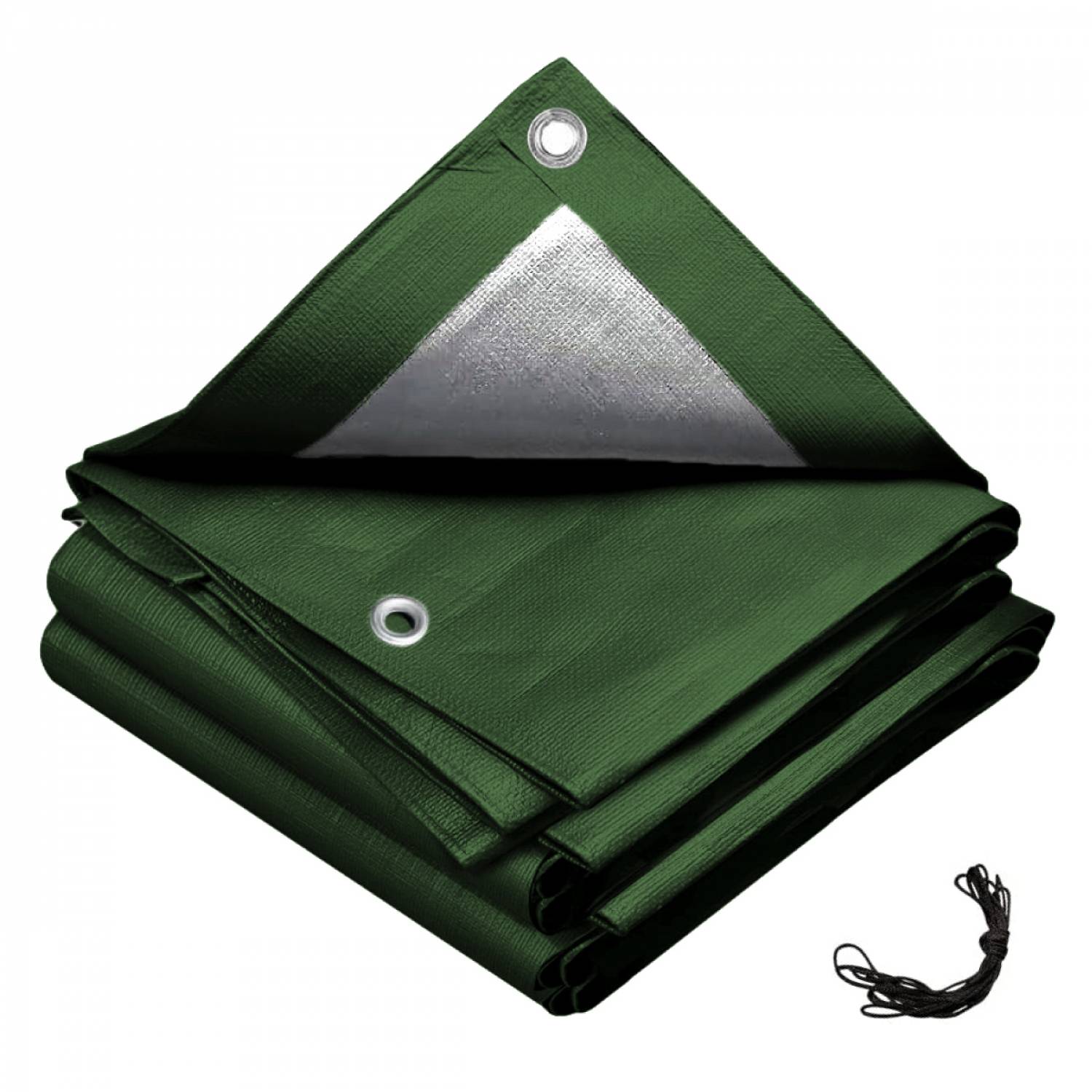Linxor - Bâche de protection extérieure universelle imperméable réversible avec œillets - 150g - Gris et vert - 3 x 6 mt - Linxor - Image 1