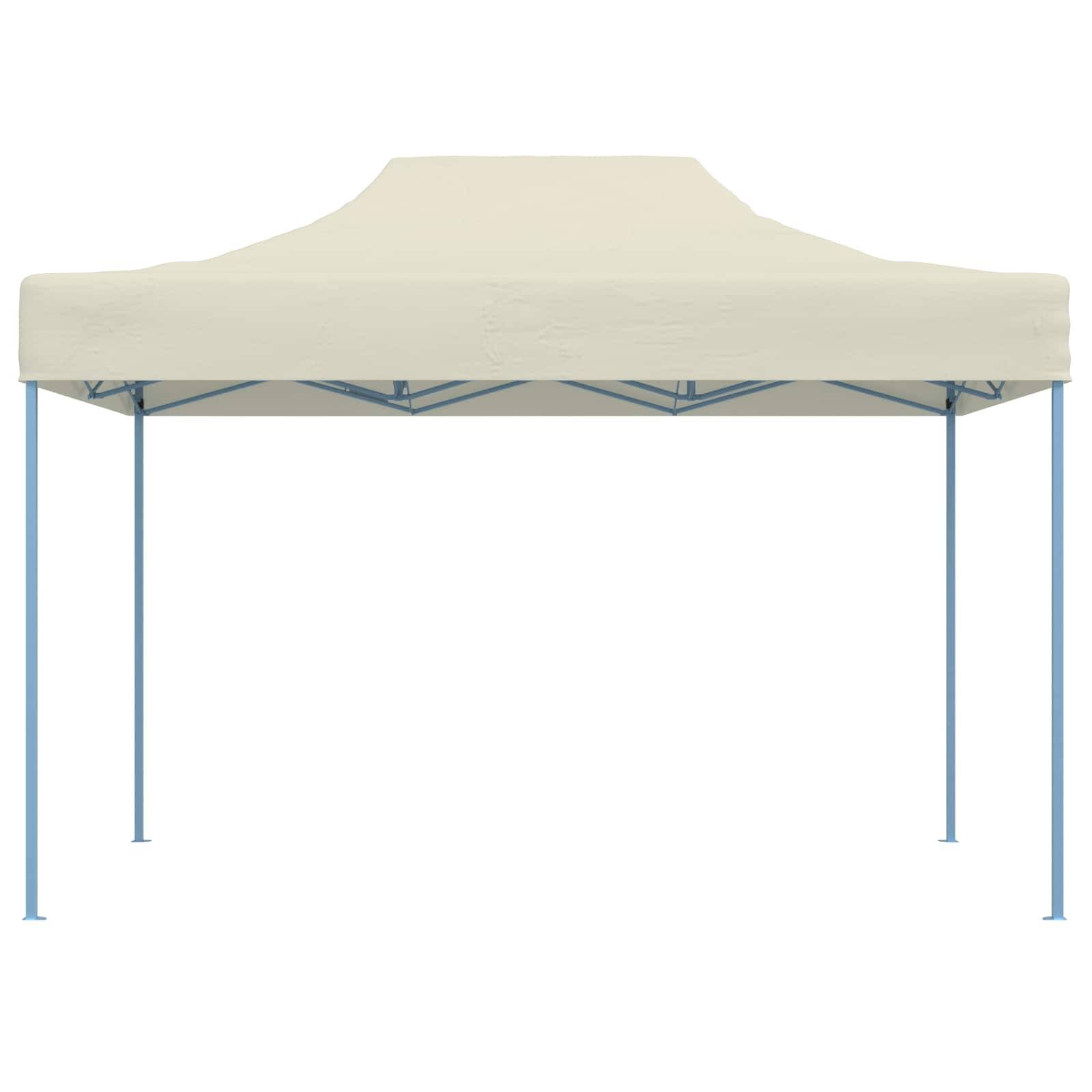 ComfortXL - Tente de réception Tissu Oxford pour garden-parties auvent pop-up robuste 280x410cm Crème - ComfortXL Outdoor Living - Image 2