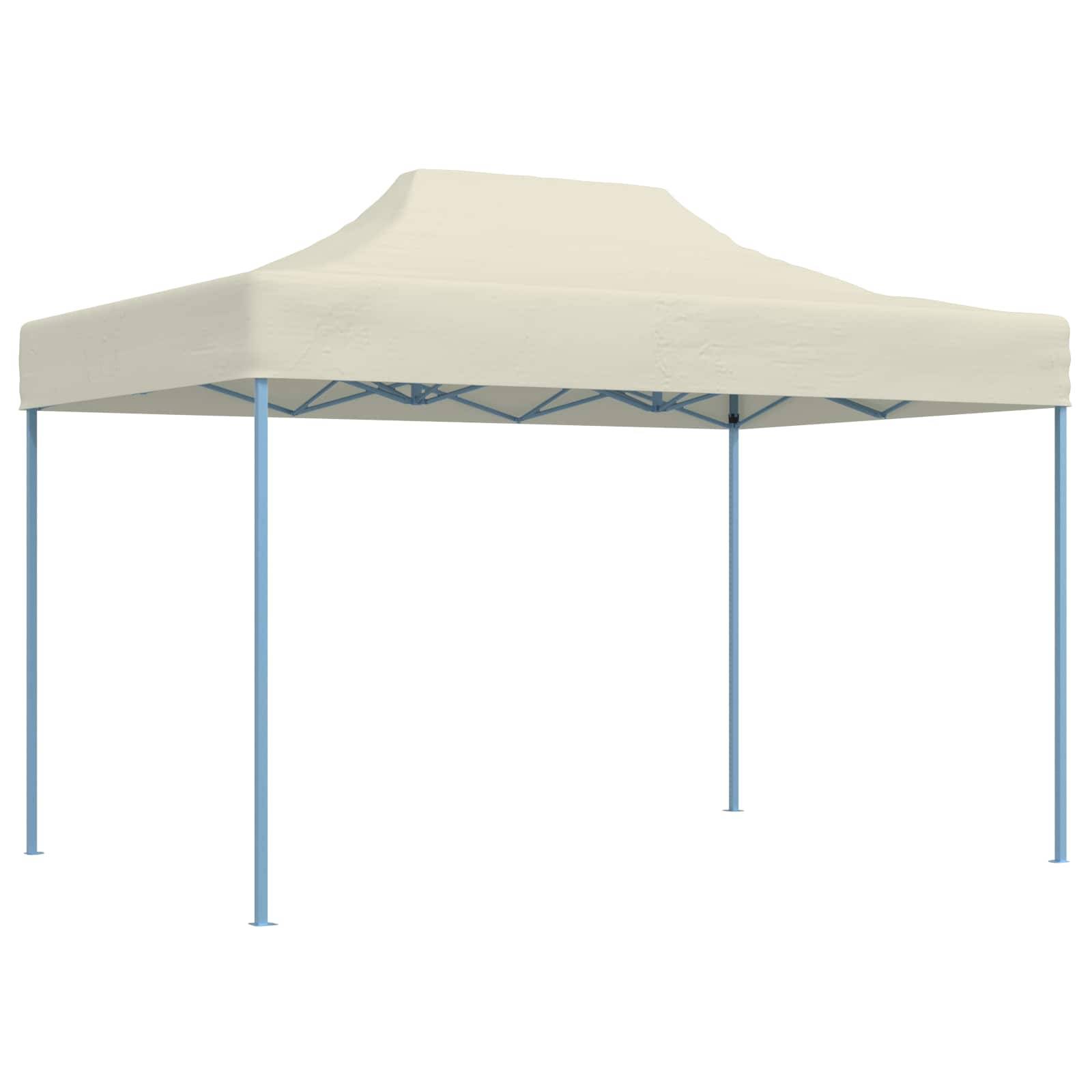 ComfortXL - Tente de réception Tissu Oxford pour garden-parties auvent pop-up robuste 280x410cm Crème - ComfortXL Outdoor Living - Image 1