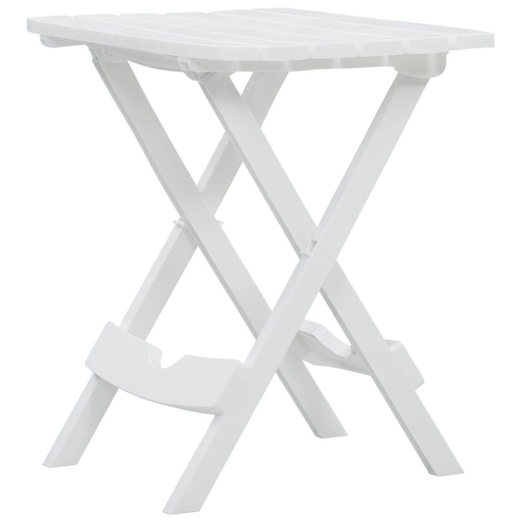 Ensemble Bistro Pliable 3P Polypropylène Chaises Inclinables et Table d'Appoint Blanc – ComfortXL Outdoor Living - Image 4