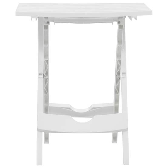 Ensemble Bistro Pliable 3P Polypropylène Chaises Inclinables et Table d'Appoint Blanc – ComfortXL Outdoor Living - Image 5