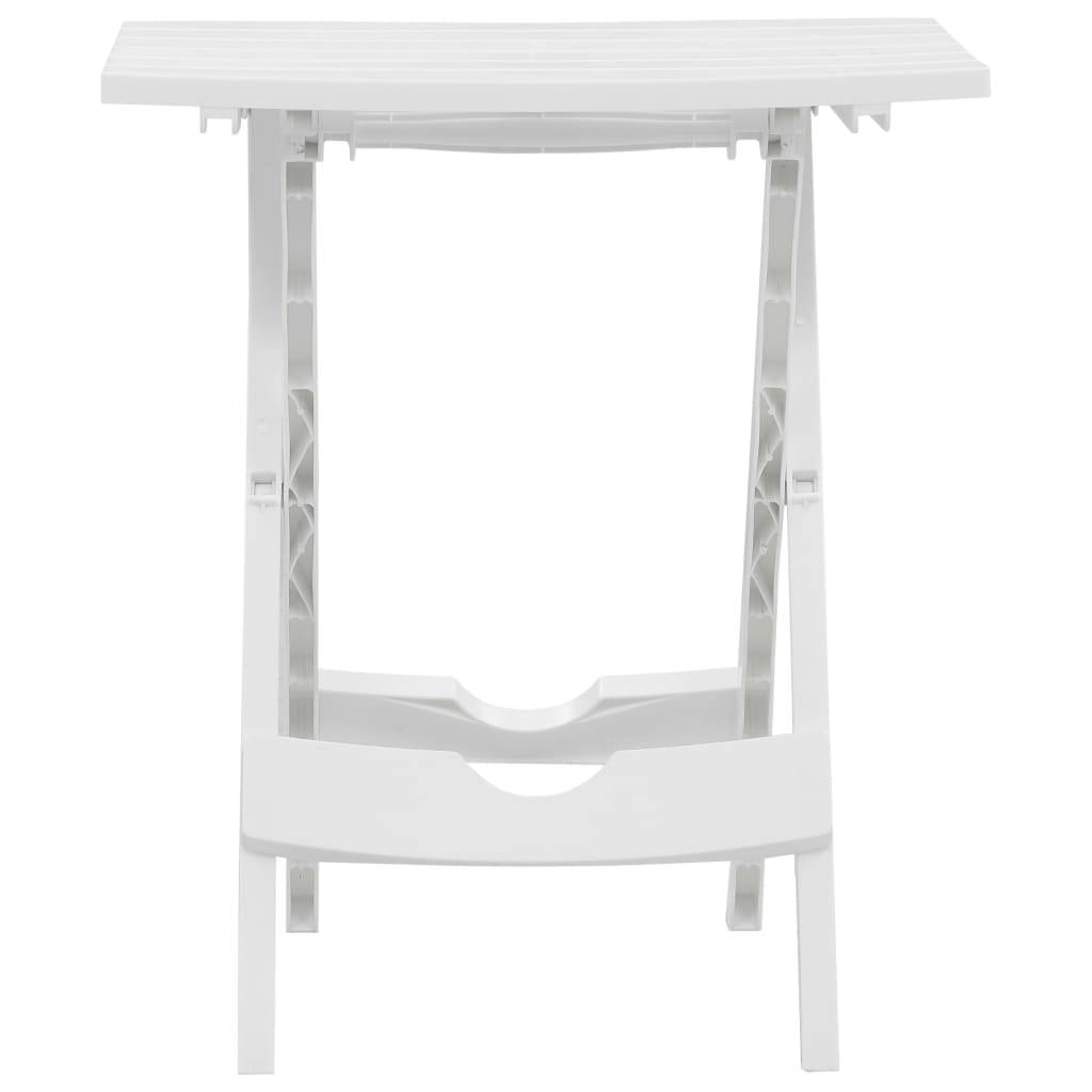 Ensemble Bistro Pliable 3P Polypropylène Chaises Inclinables et Table d'Appoint Blanc – ComfortXL Outdoor Living - Image 5
