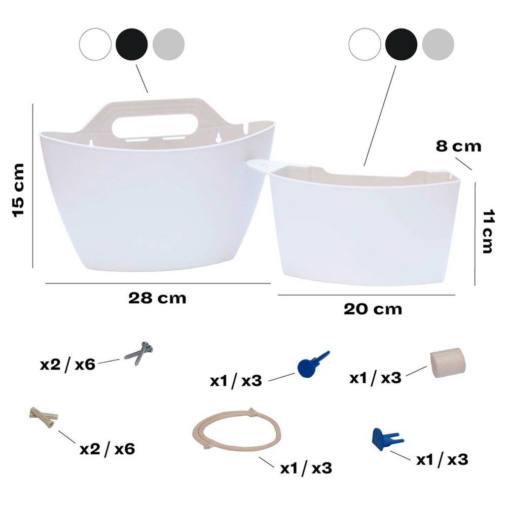 Pack de 3 pots muraux CitySens noirs avec arrosage manuel - Image 5