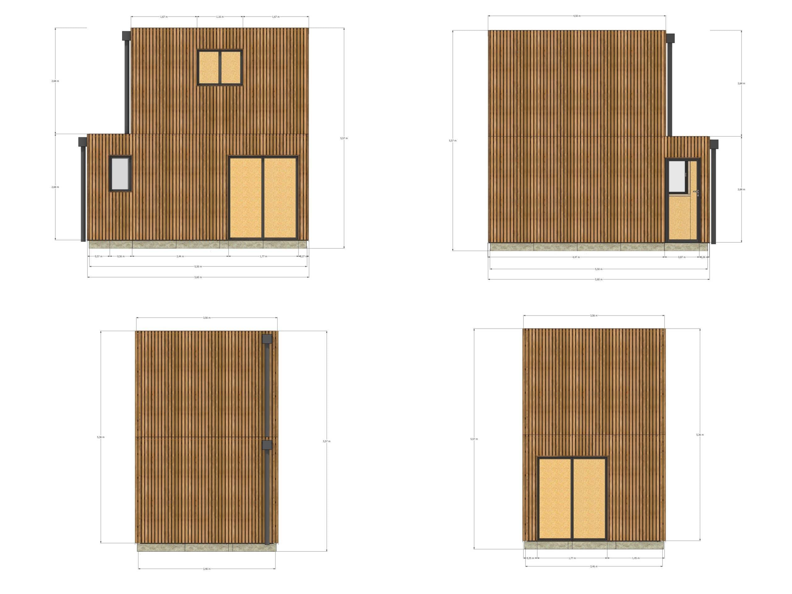 Studio de jardin 4 saisons en bois 5,5 x 3,5 x 2,7 m / isolation RE2020 avec mezzanine et terrasse / menuiseries alu k-line - Image 4