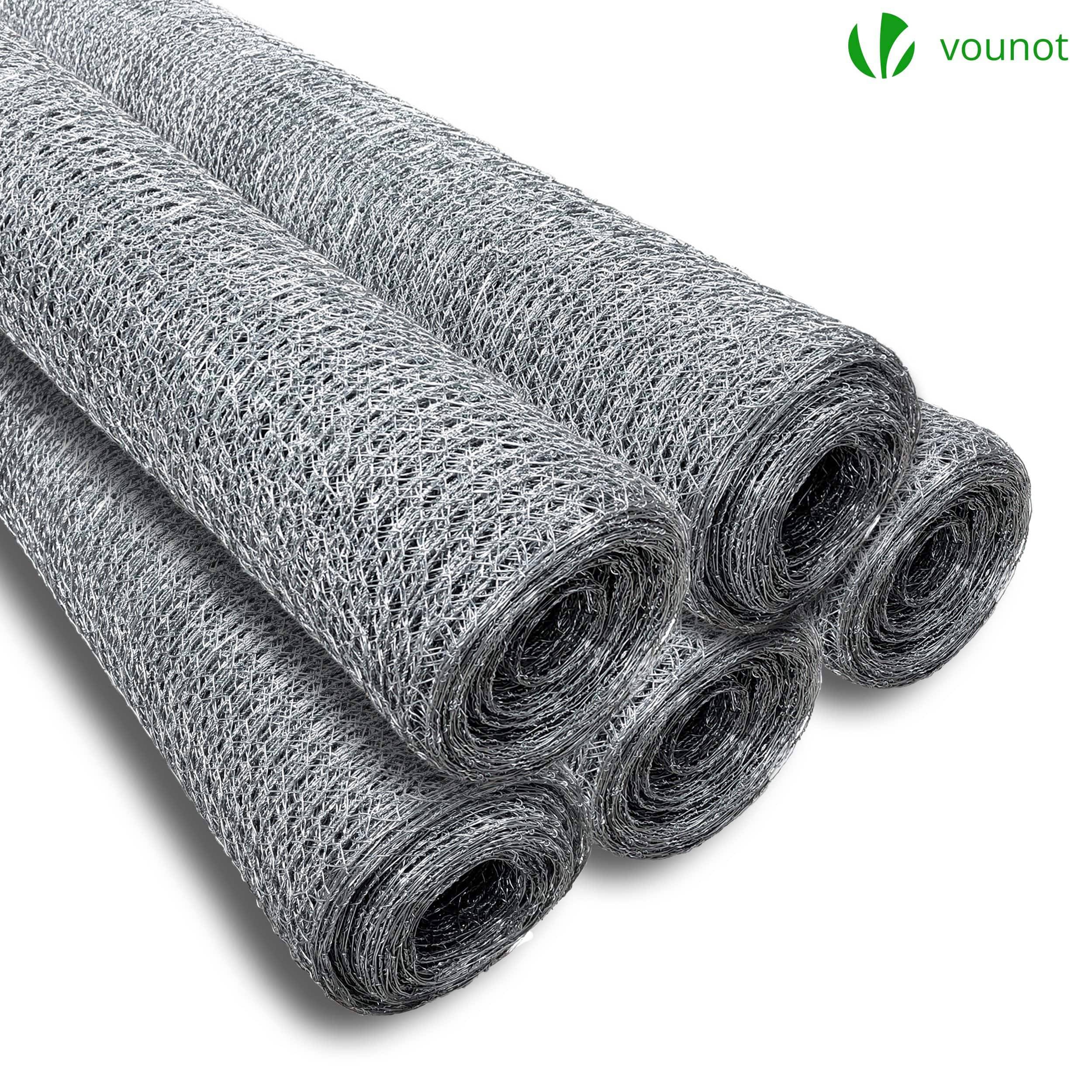 VOUNOT® Grillage acier galvanisé - Maille 13mm - 1x25M - Filet de clôture pour poulailler - Image 7