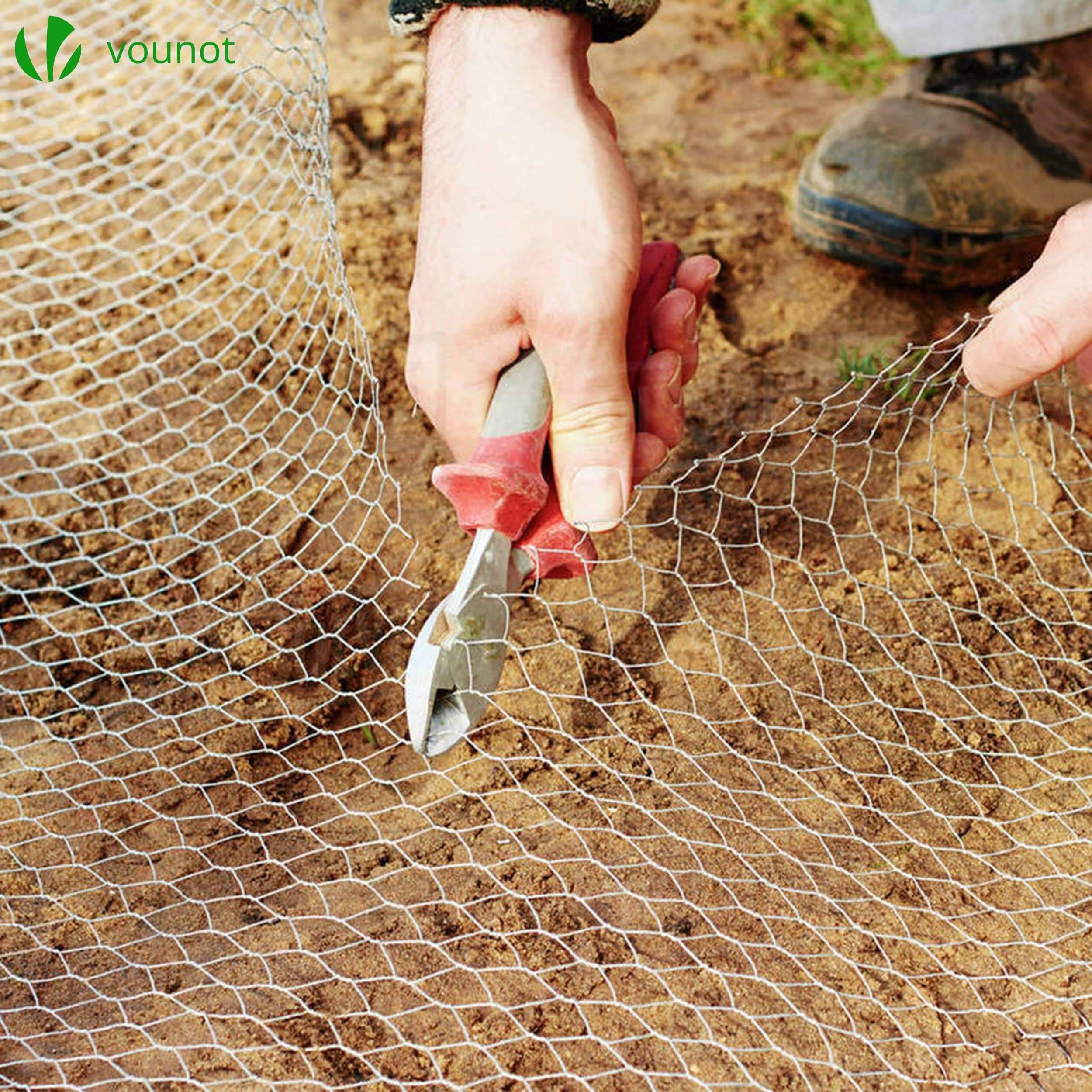 VOUNOT® Grillage acier galvanisé - Maille 13mm - 1x25M - Filet de clôture pour poulailler - Image 5