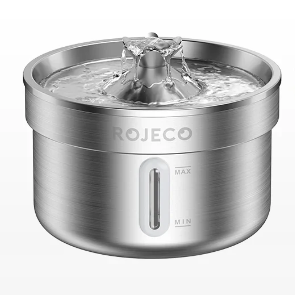 Fontaine à eau en acier inoxydable – distributeur automatique d'eau pour chats et chiens - ROJECO - Image 1