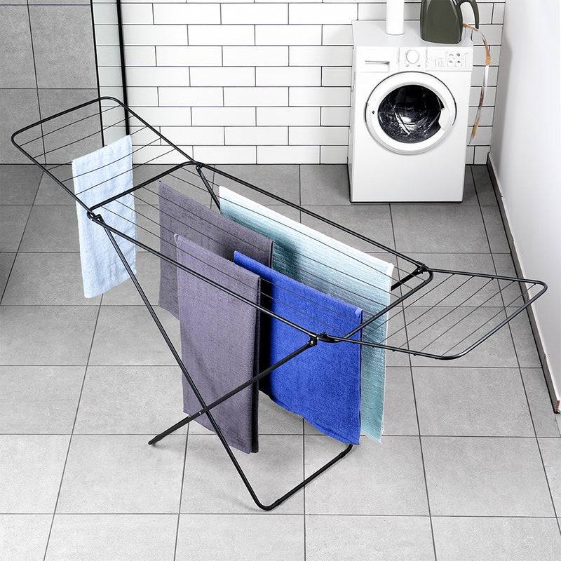 Entrepotbrico - Séchoir étendoir à linge pliable en métal noir 181 cm - Image 2