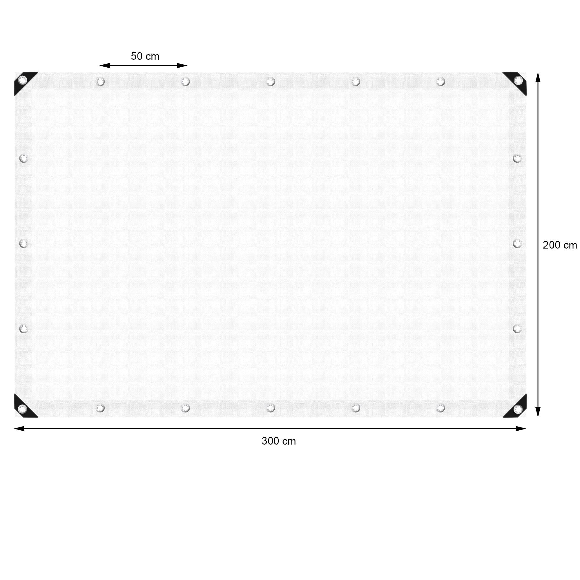 Ecd-Germany - Bâche de Protection Imperméable à l'Eau avec Oeillets - 2x3m 6m² 180g/m² - Polyéthylène PE - Blanc - Résistant à la Moisissure - Image 5