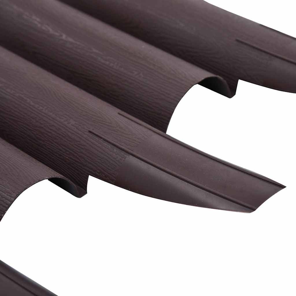 Bordure pelouse plastique PP aménagement jardin décor effet rondins 10m marron - ComfortXL Outdoor Living - Image 6
