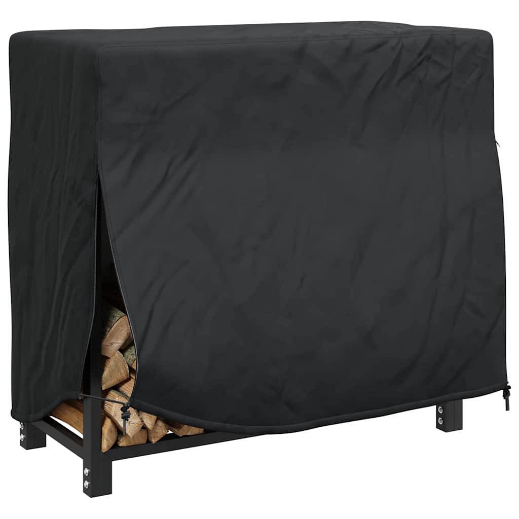 Housse pour range-bûches tissu Oxford 420D noir 61 x 122 x 106 cm - PANGIVO - Image 3