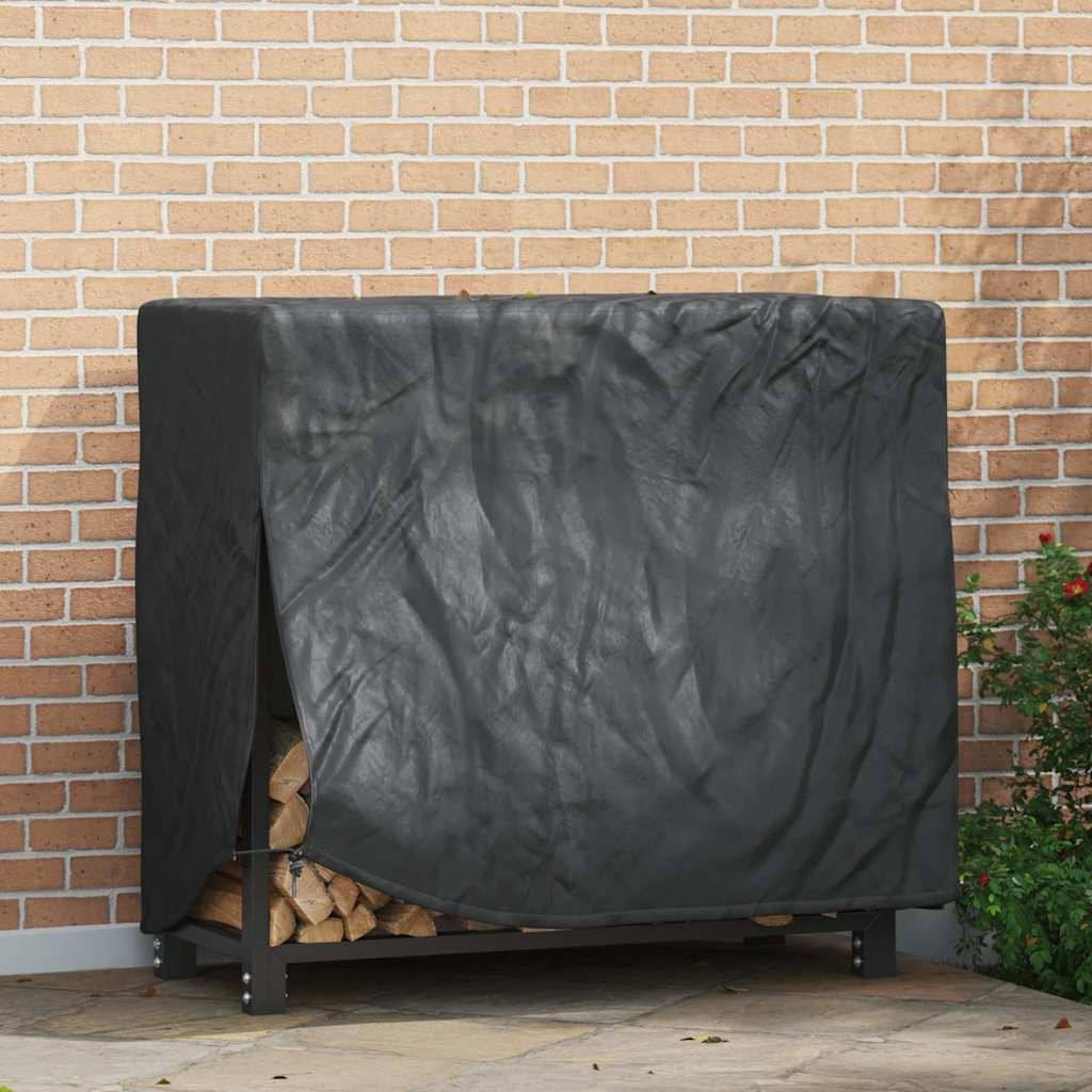 Housse pour range-bûches tissu Oxford 420D noir 61 x 122 x 106 cm - PANGIVO - Image 1