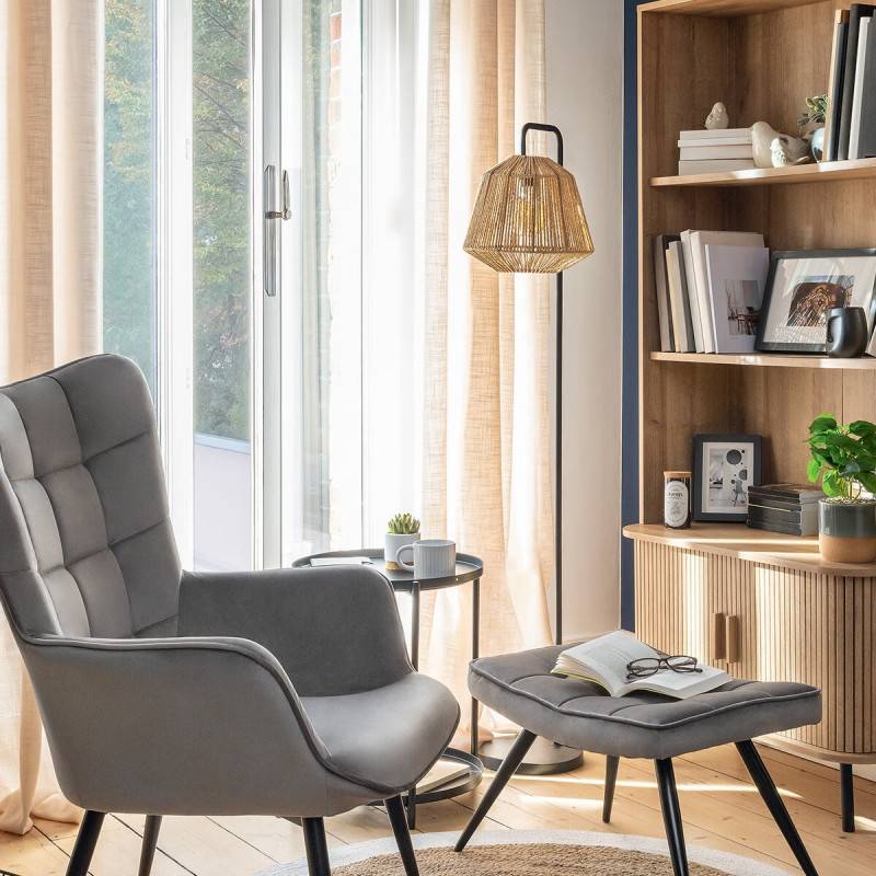 Lampadaire droit Jily naturel H150 Atmosphera - Image 2