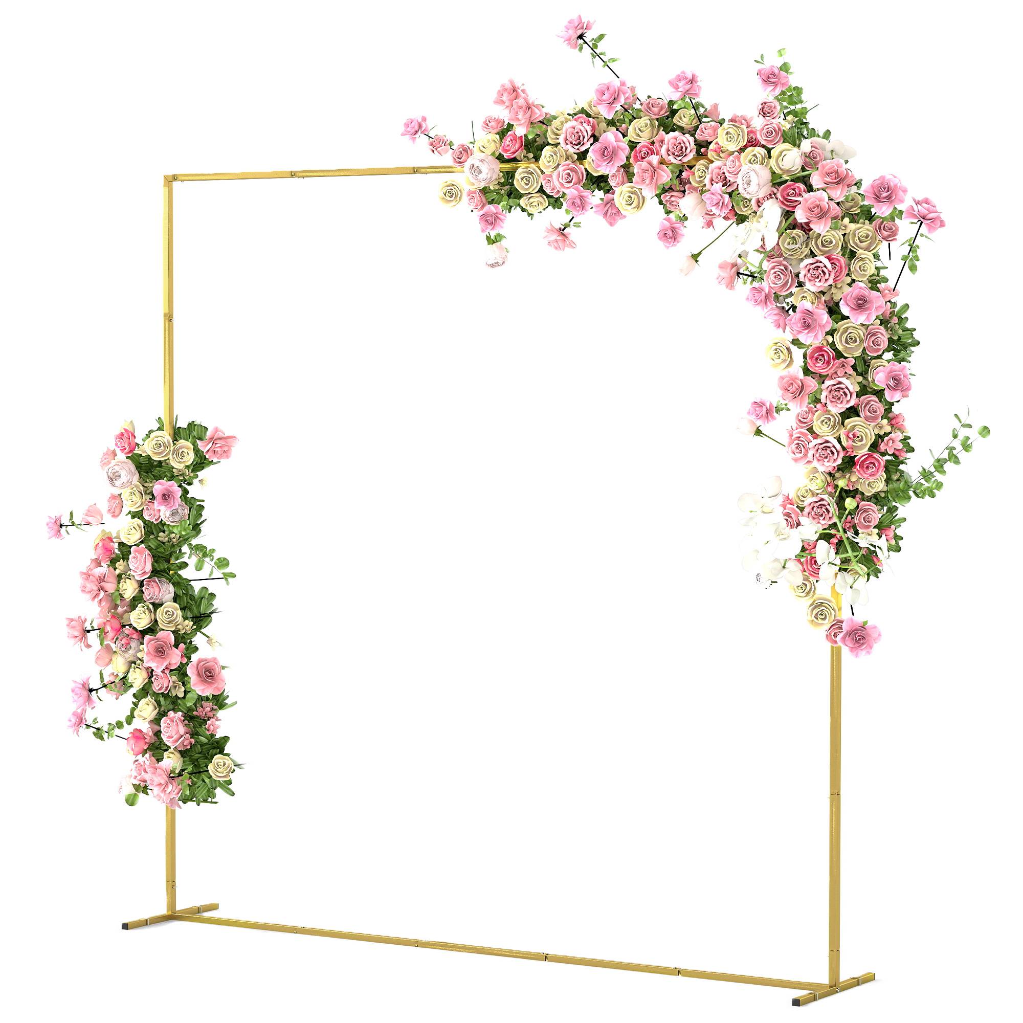 ComfortXL - Arche de mariage jardin métal doré décoration florale support robuste 200cm - ComfortXL Outdoor Living - Image 2
