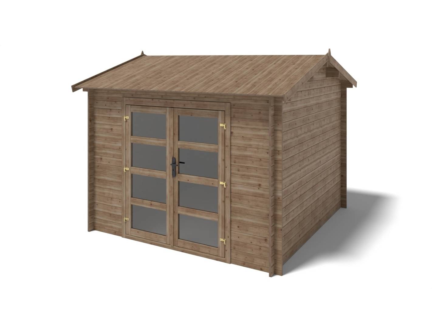 Altanka - Abri de jardin en bois - 3x3 m avec extension de 4x2.76 m - 20 m²- Traité - DOM676+DOS194 - ALTANKA - Image 2