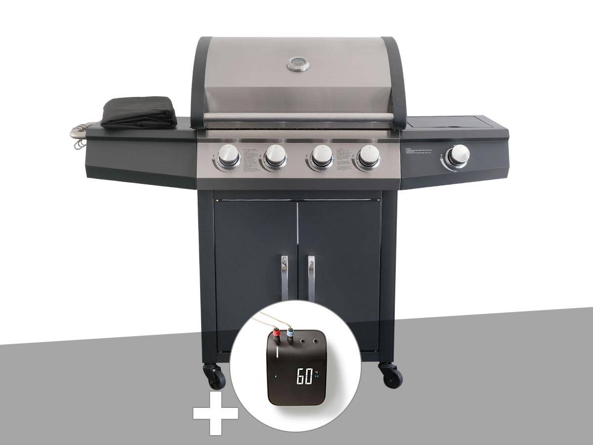 Jardideco - Barbecue à gaz Piretto + Weber Connect Smart Grilling Hub - Jardideco