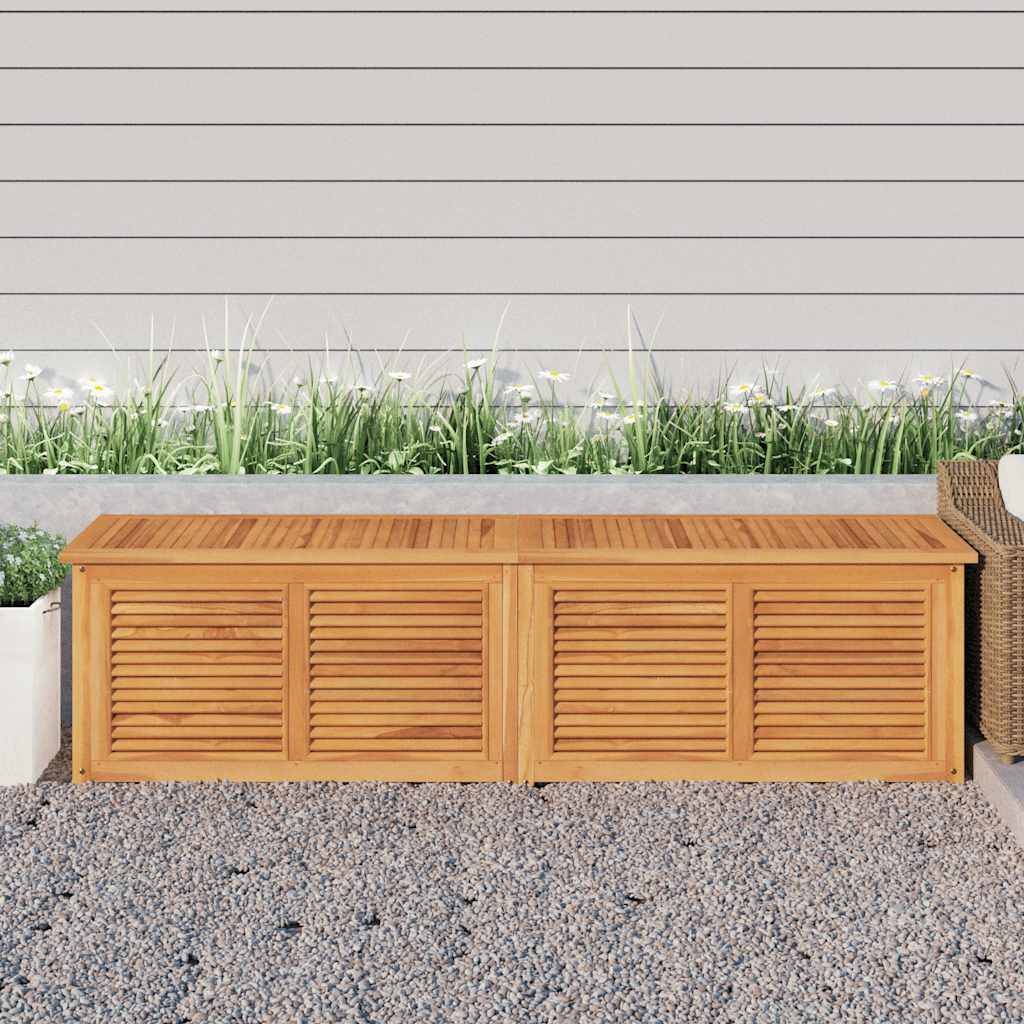 ComfortXL - Coffre de Rangement XXL Bois de Teck Massif pour Extérieur et Intérieur Brun 200x50x55 cm – ComfortXL Outdoor Living - Image 1