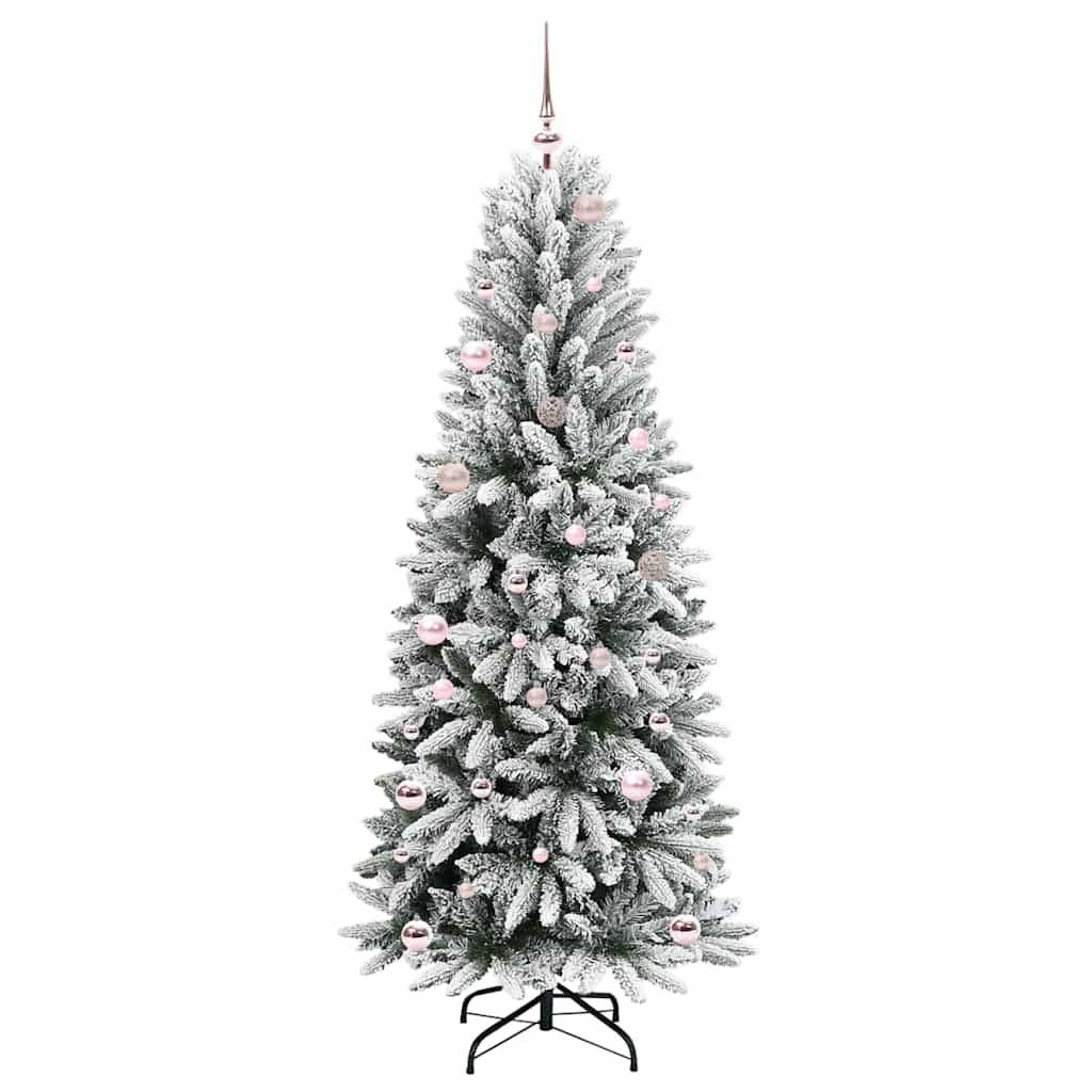 ComfortXL - Petit Sapin de Noël Artificiel Blanc 150cm Pré-illuminé, Décoration Complète 150 LED et Boules – ComfortXL Outdoor Living - Image 3