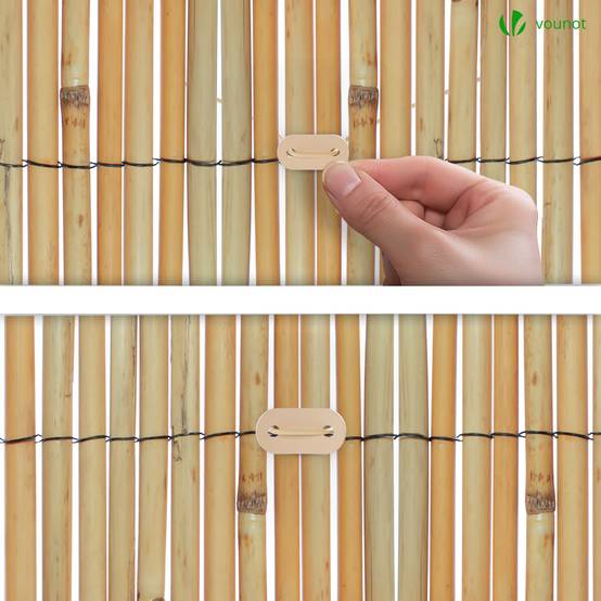 Canisse en roseau naturel Brise vue avec attaches de fixation 90x300cm - Image 6