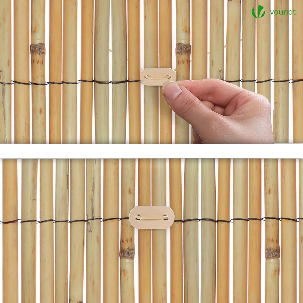 Canisse en roseau naturel Brise vue avec attaches de fixation 90x300cm - Image 6