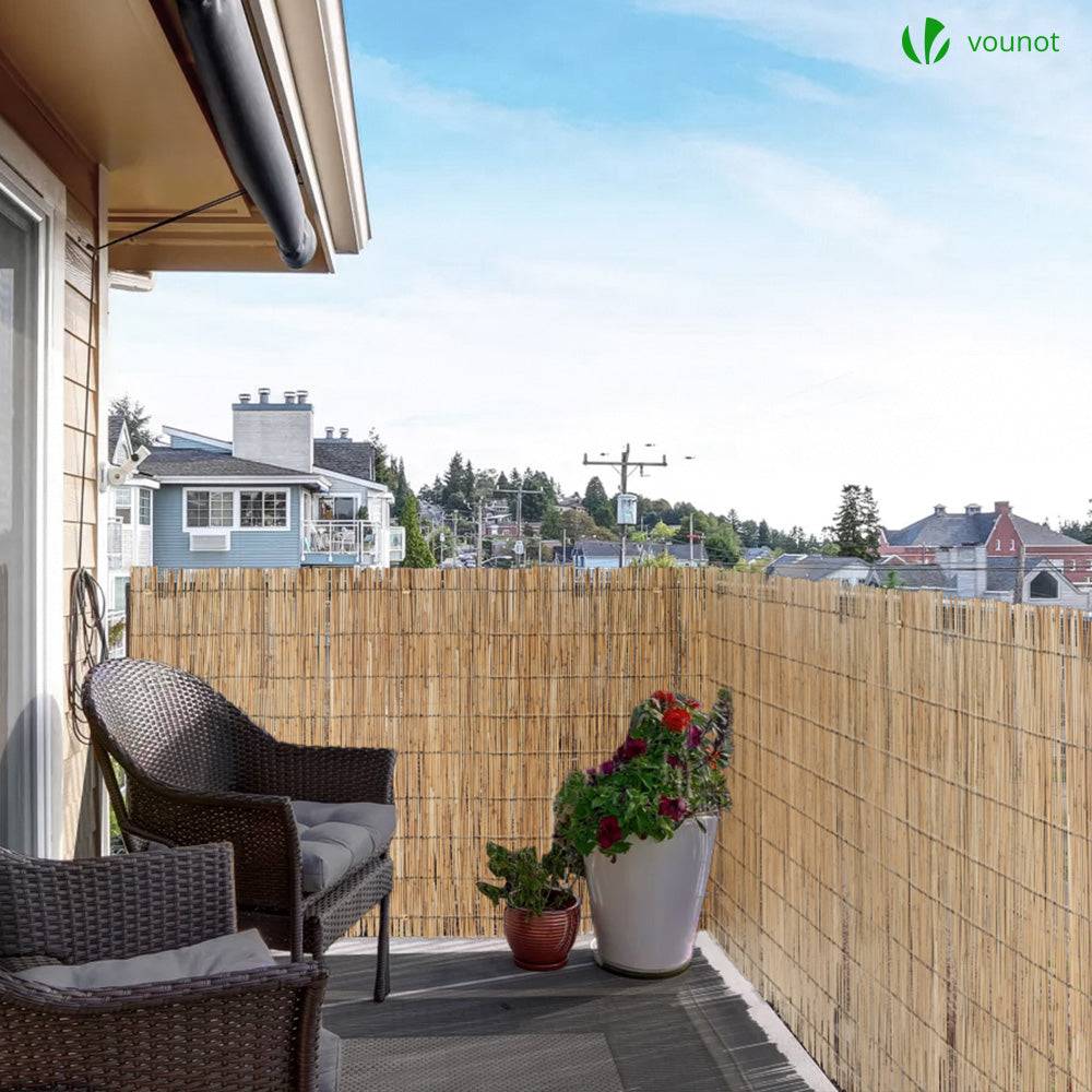 Canisse en roseau naturel Brise vue avec attaches de fixation 90x300cm - Image 3