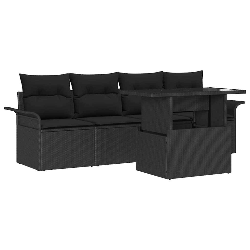 ComfortXL - Petit salon de jardin 4 places polyrotin noir modulable pour balcon ou patio – ComfortXL Outdoor Living - Image 2