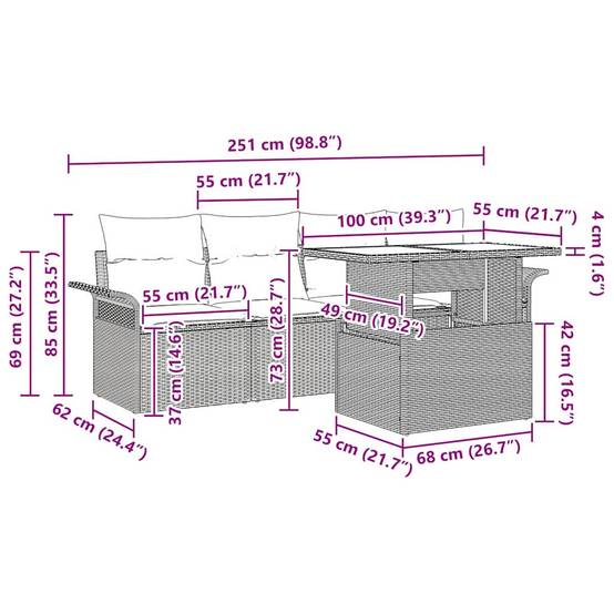 ComfortXL - Petit salon de jardin 4 places polyrotin noir modulable pour balcon ou patio – ComfortXL Outdoor Living - Image 8