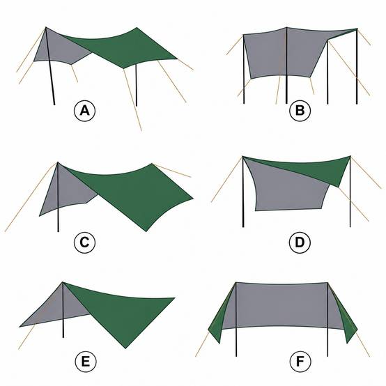 Tarp Imperméable Léger Anti UV Résistant Déchirure Camping - Image 7
