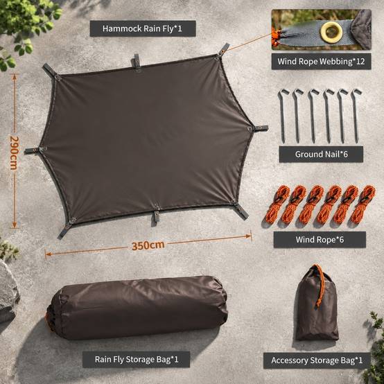 Tarp Imperméable Léger Anti UV Résistant Déchirure Camping - Image 6