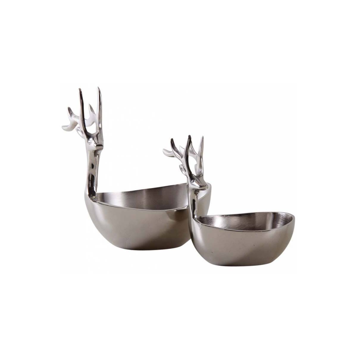 Aubry Gaspard - Corbeilles cerf en aluminium (Lot de 2) - Image 1
