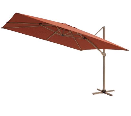 Parasol déporté 3.5x2.6m beige et terracotta DIAMANT - Image 5