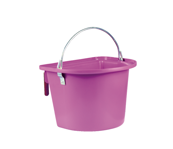 Mangeoire violette avec anse et crochets de suspension