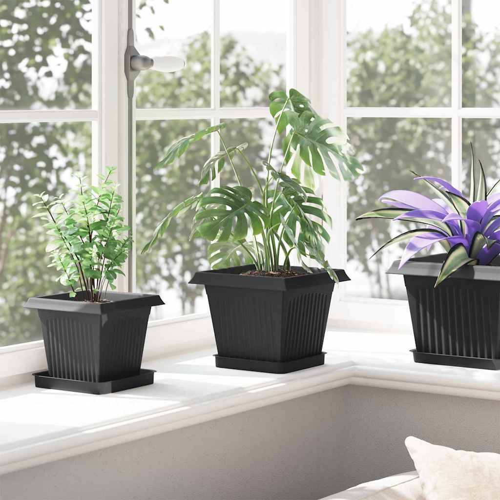 Vidaxl - Pots de plantes 24 pc Noir Plastique vidaXL 3403312 - Image 5