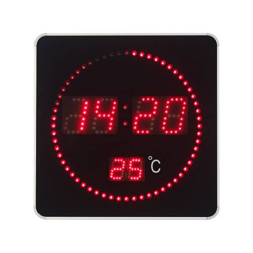 Horloge digitale radio-pilotée ROUGE avec température PEARL - Image 1