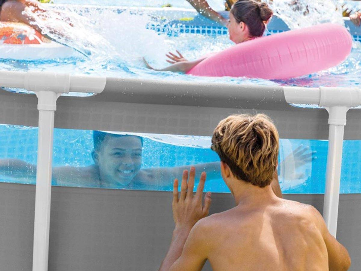 Kit piscine tubulaire Intex Prism Frame Clearview ronde 4,88 x 1,22 m + Bâche à bulles - Image 6