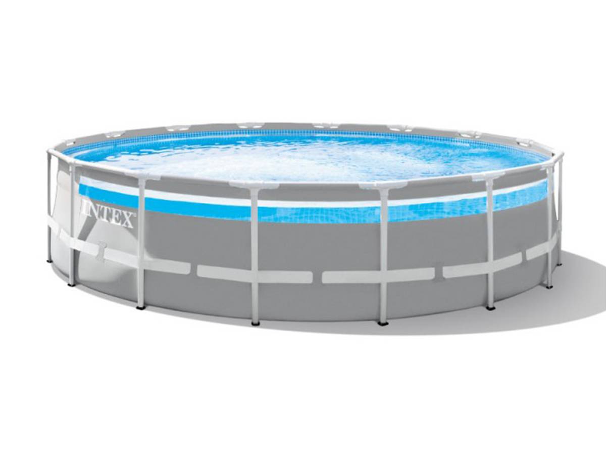 Kit piscine tubulaire Intex Prism Frame Clearview ronde 4,88 x 1,22 m + Bâche à bulles - Image 2
