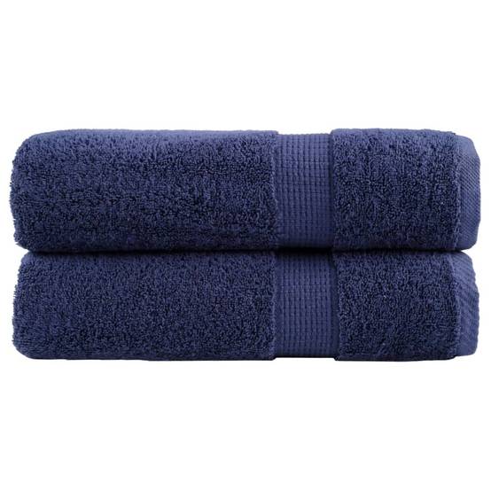 Nappe / serviette coton bleu 70 x 140 cm - Prolenta premium p327.2 - Image 2