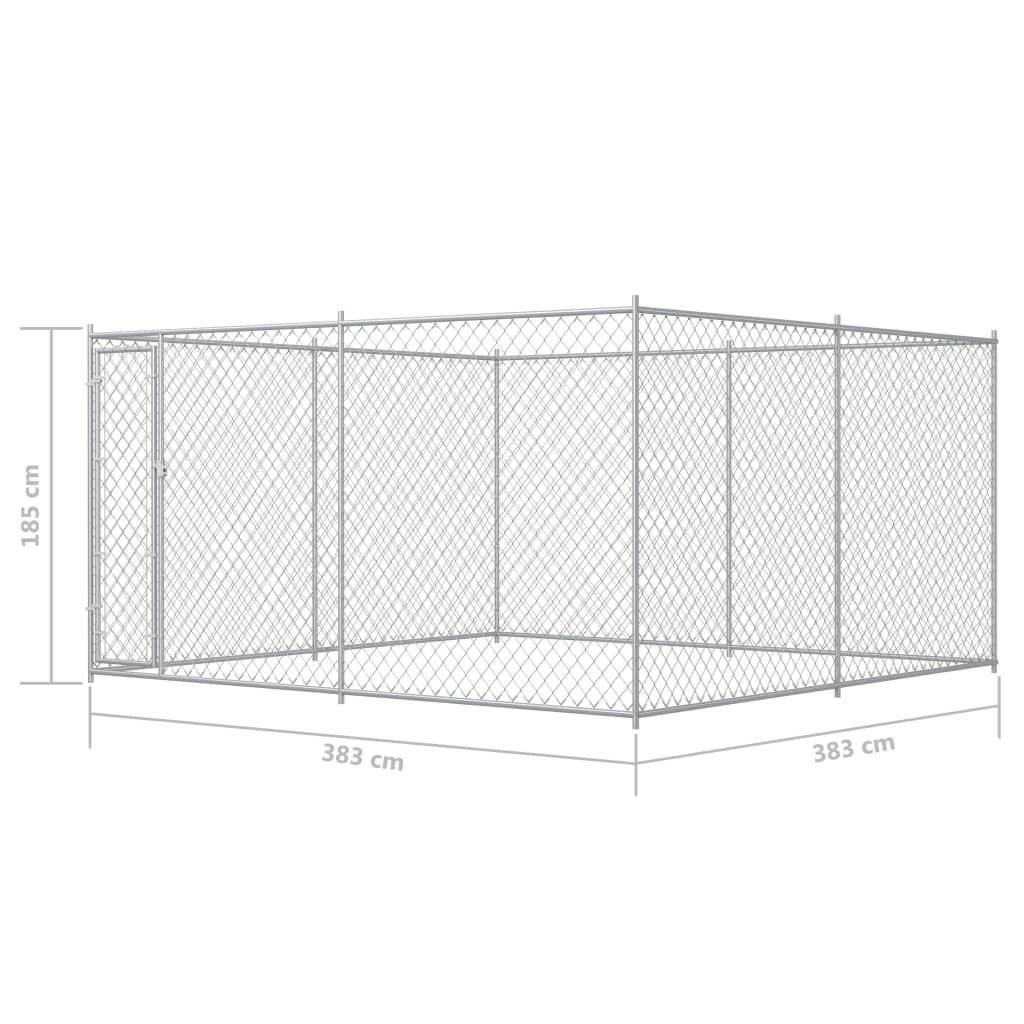 Helloshop26 - Chenil extérieur cage enclos parc animaux chien extérieur pour chiens 383 x 383 x 185 cm - Image 2