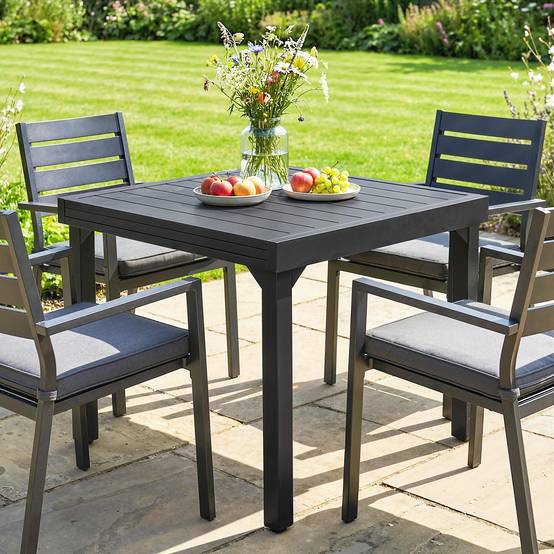 PANGIVO - Table extensible aluminium noirs 160 x 80 x 75 cm - PANGIVO - Image 10