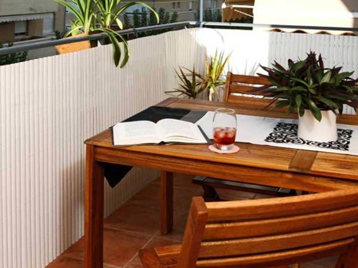 Jardideco - Canisse PVC double face Blanc 6 m - 2 rouleaux de 3 x 1,20 m - Jardideco - Image 2