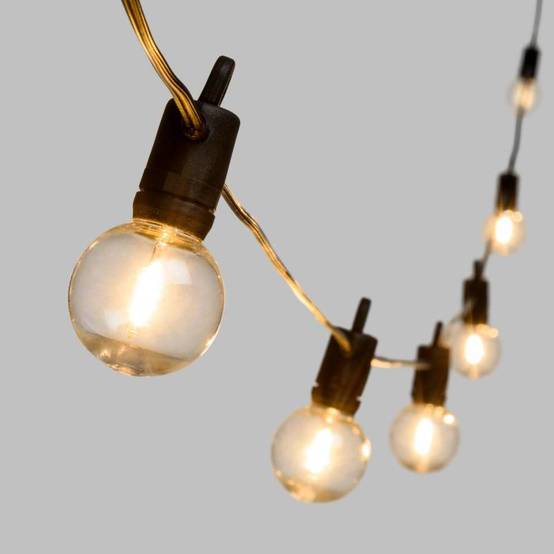 Lotti - Guirlande Guinguette 10 mini ampoules Filament LED blanc chaud 4m Prolongeables Lotti - Image 2