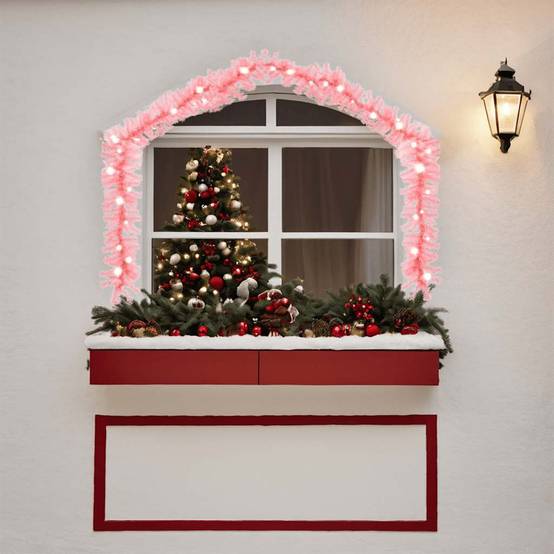 Guirlande de Noël Lumineuse PVC Décoration Fêtes 150 LED Rose 10 m – ComfortXL Outdoor Living - Image 2