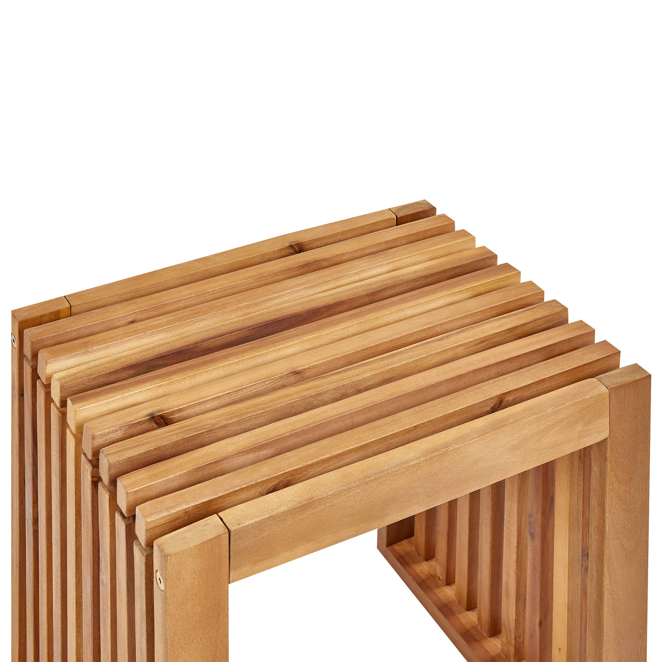 Beliani - Chaise de jardin Acacia Marron BELLANO - 45x35x43- Beliani - Image 4