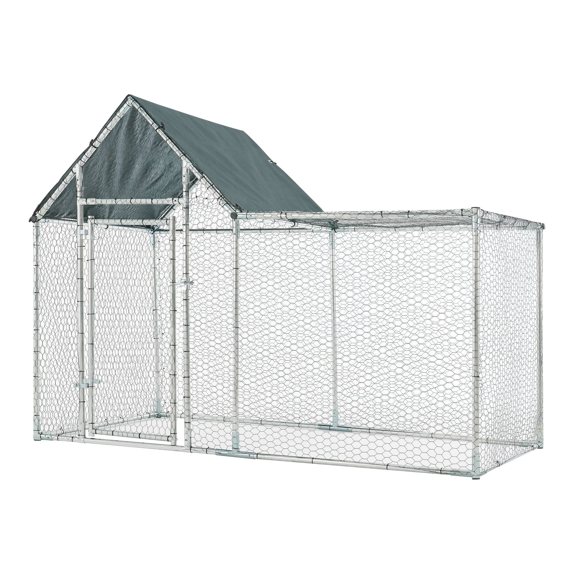 Pro.Tec - Enclos Extérieur Arguin Volière 200 x 100 x 100 - 150 cm Argent Vert [pro.tec] - Image 1