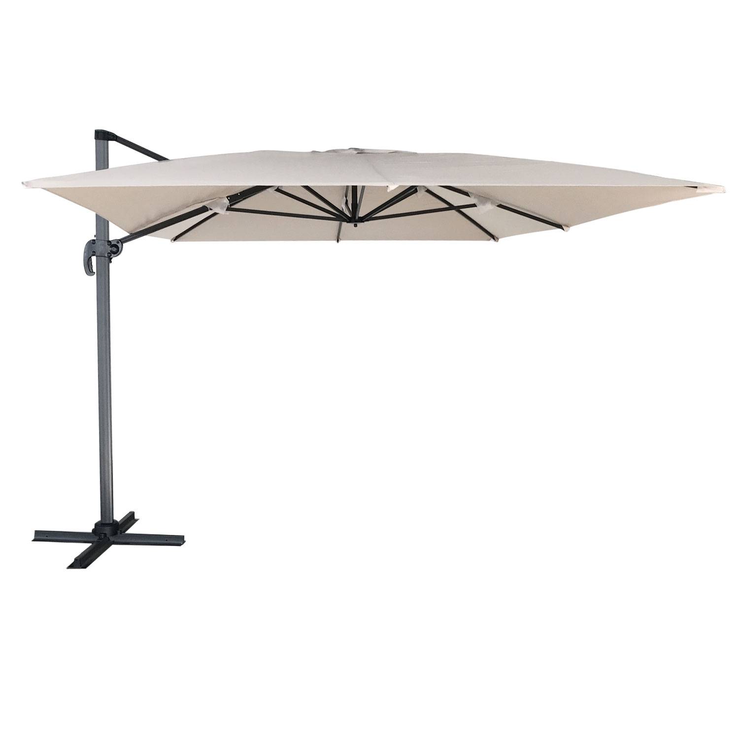 Happy Garden - Parasol déporté MOLOKAI rectangulaire 3x4m beige + housse - HAPPY GARDEN - Image 1